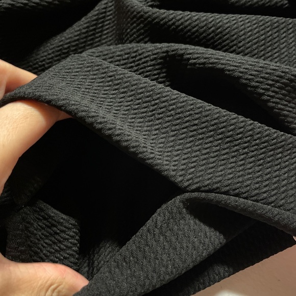 LuLaRoe Amelia Dress Womens Large Solid Black Pink Pockets Pleated Retro Style - Picture 10 of 12